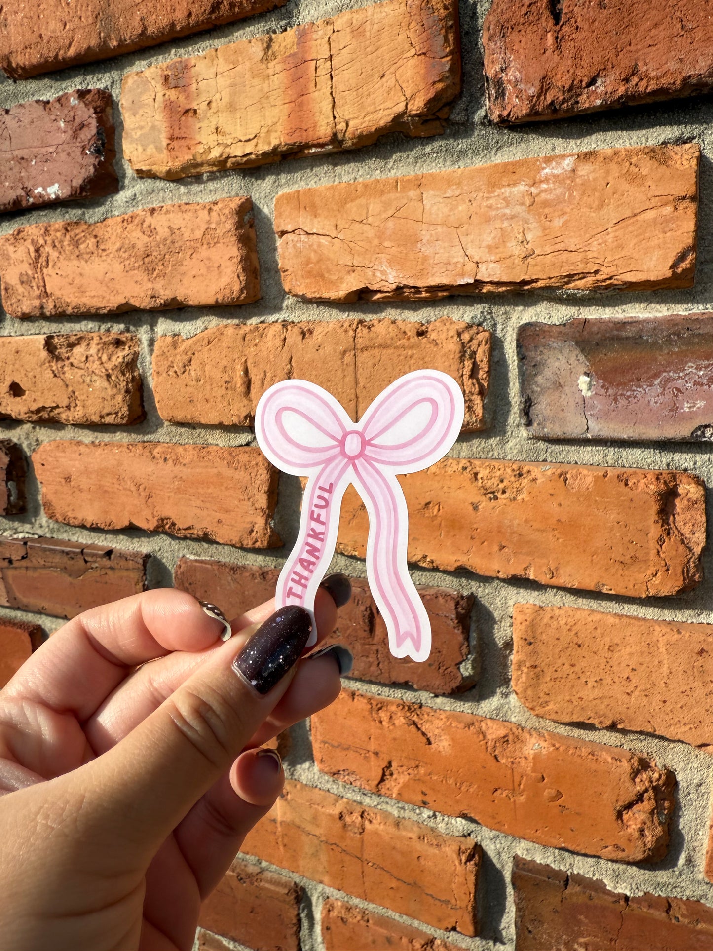 Thankful Bow Sticker