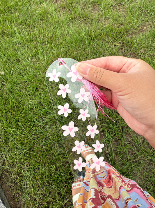Flowers & Hearts Bookmark