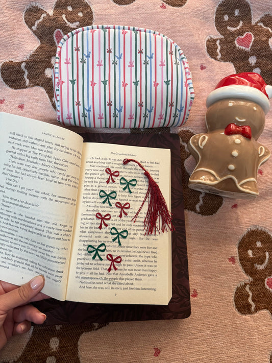 Red & Green Bows Bookmark