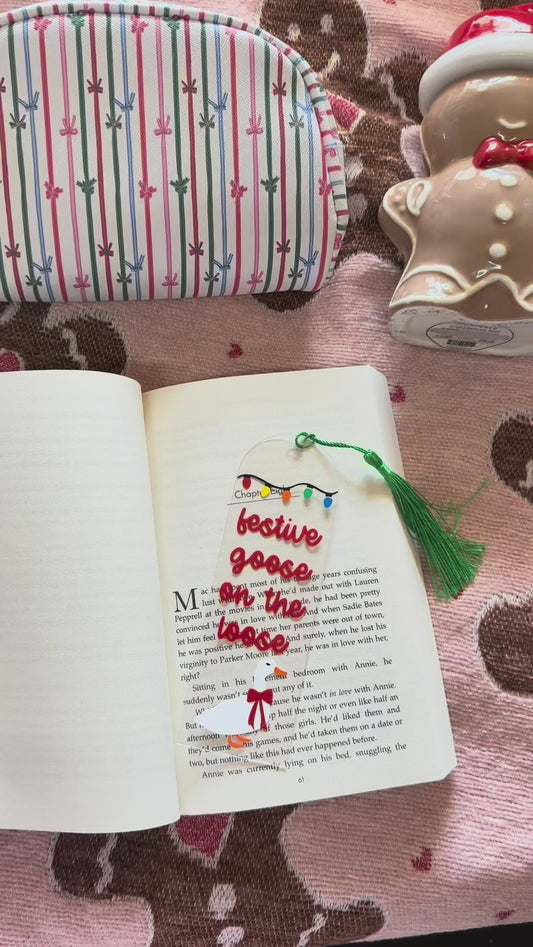 Festive Goose on the Loose Bookmark